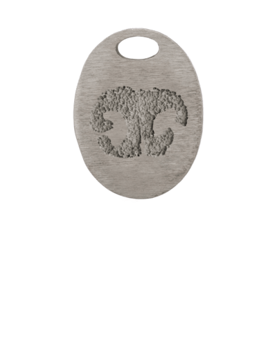 Oval Bronze Nose Print Keepsake Pendant